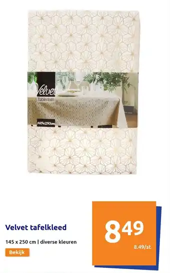 Action Velvet Tafelkleed 145 x 250cm aanbieding