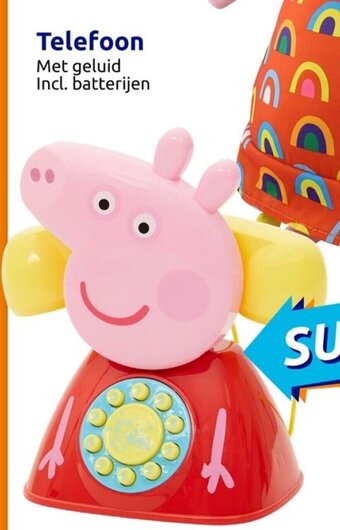 Action Peppa Pig Telefoon Met Geluid aanbieding