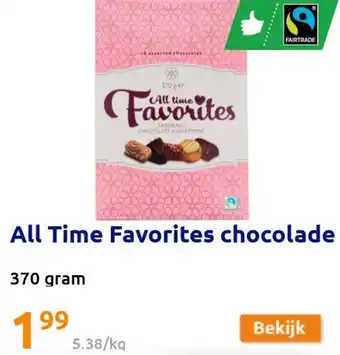 Action All Time Favorites Chocolade 370gram aanbieding
