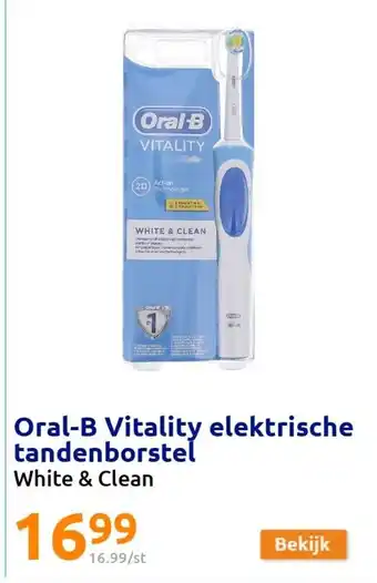 Action Oral-B Vitality Elektrische Tandenborstel White & Clean aanbieding
