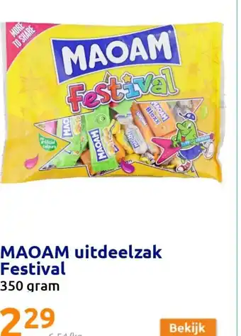 Action Maoam Uitdeelzak Festival 350gram aanbieding