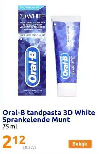 Oral-B Tandpasta 3D White Sprankelende Munt 75ml