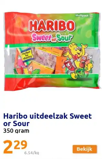 Action Haribo Uitdeelzak Sweet or Sour 350gram aanbieding