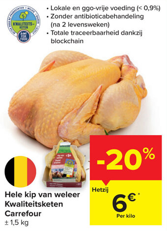 Carrefour Hele kip van weleer Kwaliteitsketen Carrefour aanbieding