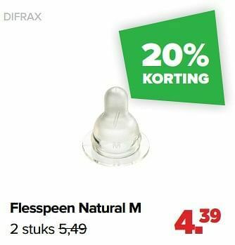 Baby-Dump Flesspeen natural m aanbieding