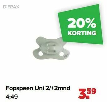 Baby-Dump Fopspeen uni aanbieding