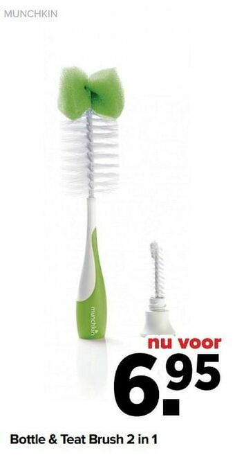 Baby-Dump Bottle + teat brush 2 in 1 aanbieding