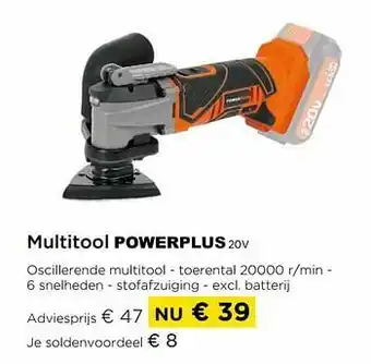 Powerplus multitool 20v