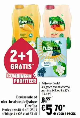 Delhaize Green tea-blueberry- jasmine aanbieding