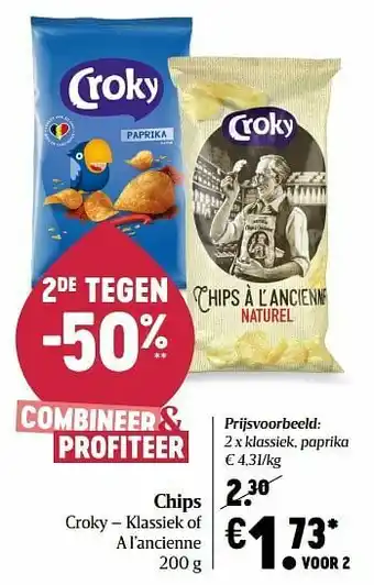 Delhaize Chips croky - klassiek aanbieding