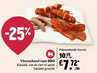 Delhaize Vleesschotel voor bbq klassiek aanbieding