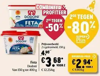 Delhaize Feta dodoni gekruimeld aanbieding