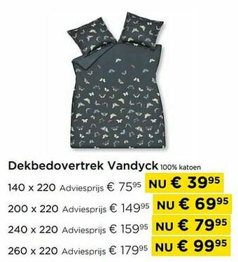 Molecule Dekbedovertrek vandyck 100% katoen aanbieding