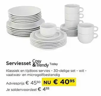 Serviesset today