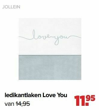 Baby-Dump Ledikantlaken love you aanbieding