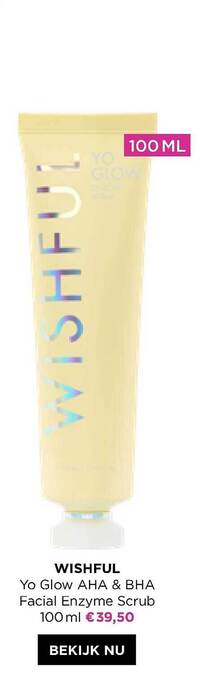 ICI PARIS XL Wishful yo glow aha & bha facial enzyme scrub aanbieding