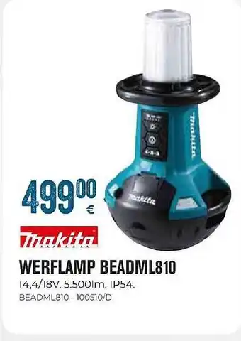 Meno Pro Makita werflamp beadml810 aanbieding