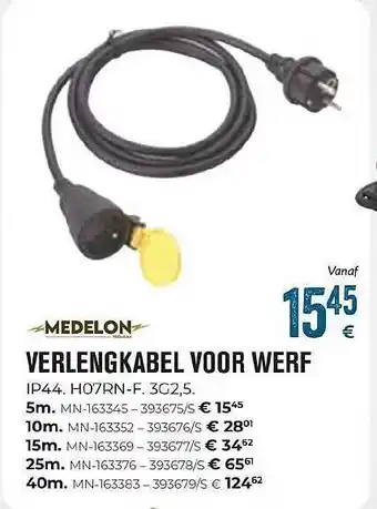 Meno Pro Medelon verlengkabel voor werf aanbieding