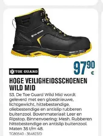 Meno Pro Toe cuard hoge veiligheidsschoenen wild mid aanbieding