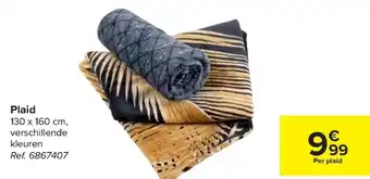 Carrefour Plaid 130 x 160cm aanbieding