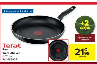 Carrefour Tefal Pan Wereldbeker 28cm aanbieding