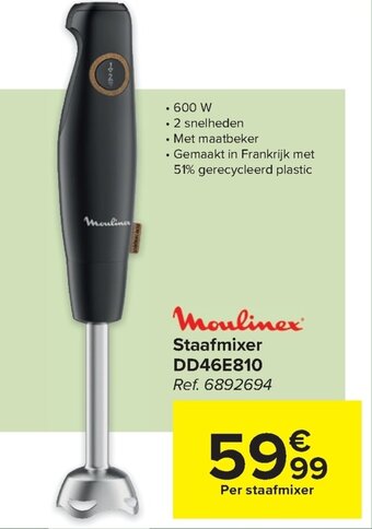 Carrefour Moulinex Staafmixer DD46E810 aanbieding