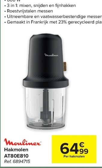 Carrefour Moulinex Hakmolen AT80E810 aanbieding