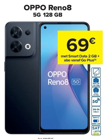 Carrefour Oppo Reno8 5G 128GB aanbieding