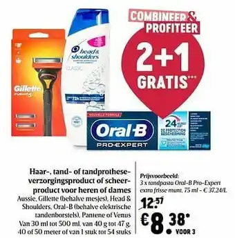 Delhaize Tandpasta oral-b pro-expert extra frisse munt aanbieding
