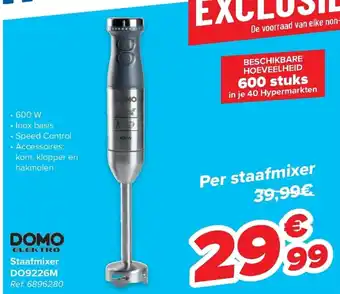 Carrefour Domo Elektro Staafmixer DO9226+M aanbieding