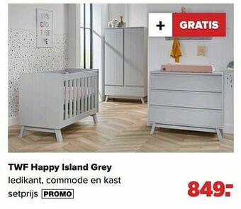 Baby-Dump Twf happy island grey aanbieding