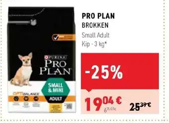 Tom&Co Pro Plan Brokken Small Adult Kip 3kg aanbieding