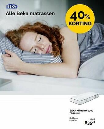 Beter Bed Beka klimatex 1000 aanbieding