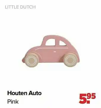 Baby-Dump Houten auto pink aanbieding