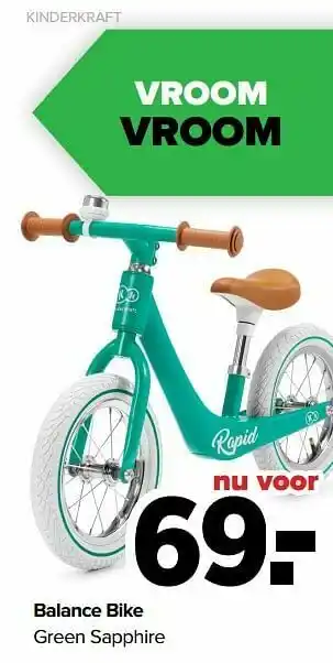 Baby-Dump Balance bike green sapphire aanbieding