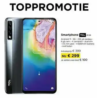 Molecule Tcl smartphone 20 5g aanbieding