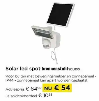 Brennenstuhl solar led spot sol800