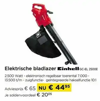 Molecule Einhell elektrische bladlazer gc-el 2500e aanbieding