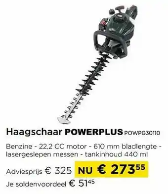 Molecule Powerplus haagschaar powpg30110 aanbieding