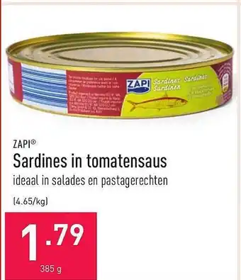 ALDI Zapi Sardines In Tomatensaus 385g aanbieding