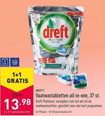 ALDI Vaatwastabletten all-in-one aanbieding