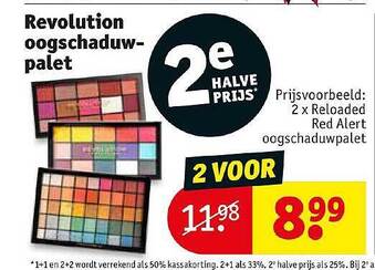 Kruidvat Revolution Oogschaduwpalet aanbieding