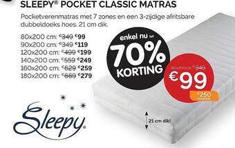 Sleepworld Sleepy pocket classic matras aanbieding
