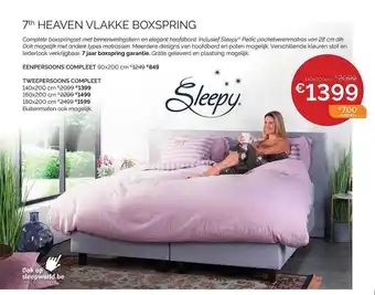 7th heaven vlakke boxspring