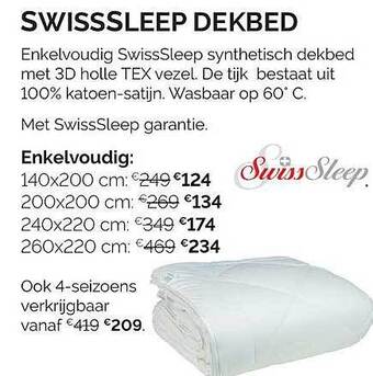 Sleepworld Swisssleep dekbed aanbieding