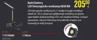 Meno Pro Multi battery led telescopische werklamp 6050 ma aanbieding