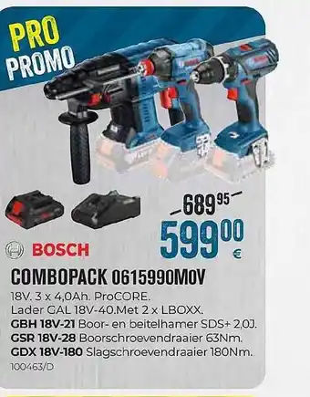 Bosch combopack 0615990m0v