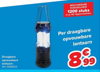 Carrefour Draagbare opvouwbare lantaarn aanbieding