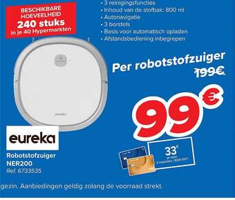 Carrefour Eureka robotstofzuiger aanbieding