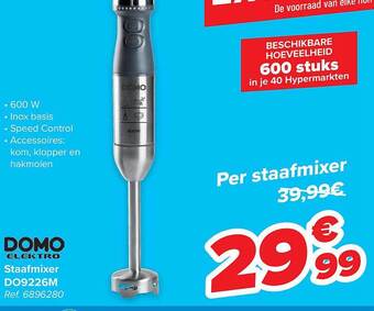 Carrefour Domo elektro staafmixer aanbieding